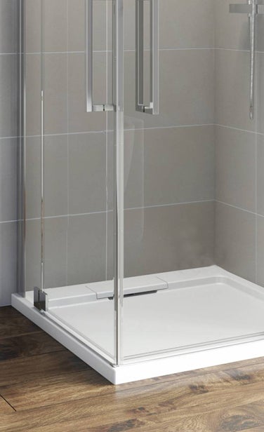 Rectangular 1600 x 900mm Shower Tray Pearlstone for Shower Enclosure Cubicle with Waste Trap