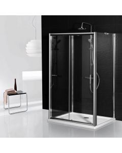 Aqua i 3 Sided Shower Enclosure - 1000mm Sliding Door and 800mm Side Panels
