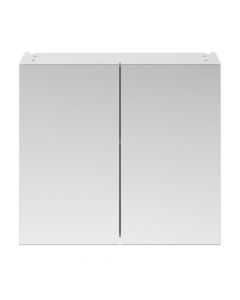 Nuie Athena 800mm Mirror Unit 2 Door 50/50 - Gloss White
