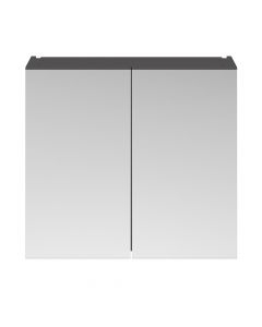 Nuie Athena 800mm Mirror Unit 2 Door 50/50- Gloss Grey