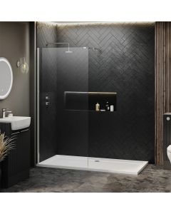 1700mm x 800mm Wetroom 10mm Shower Screens Shower Enclosure and Shower Tray (Includes Free Shower Tray Waste)