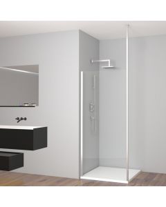 Aqua i 8 Wetroom Floor to Ceiling Support Pole - Silver