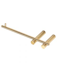 Serene Coby Wall Mounted Toilet Roll Holder - Brushed Brass