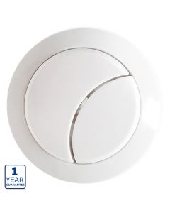 Serene Concealed Cistern Dual Push Button Cover White - Cable