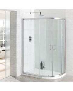 Eastbrook Vantage Double Door Offset Quadrant Shower Enclosure 1400mm x 760mm