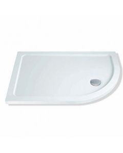 Elements Low profile Quadrant shower trays Stone Resin Offset Quadrant Right Hand 1200mm x 800mm Flat top