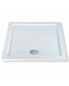 Elements Low profile shower trays Stone Resin Square 700mm x 700mm Flat Top