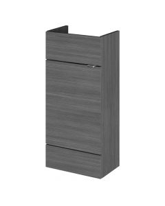 Hudson Reed Fusion Slimline 400mm Fitted Vanity Unit - Anthracite Woodgrain