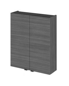 Hudson Reed Fusion 500mm Wall Unit - Anthracite Woodgrain