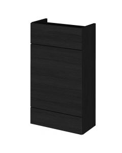 Hudson Reed Fusion 600mm Fitted WC Unit - Charcoal Black Woodgrain