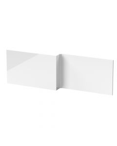 Hudson Reed Fusion Gloss White Square Shower Baths 1700mm Front Panel 