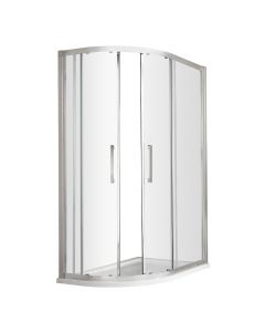 Hudson Reed Apex Double Door Offset Quadrant Shower Enclosure 1000mm x 800mm - Rounded Handle