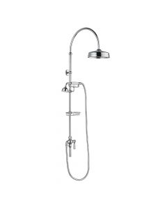 Hudson Reed Deluxe Grand Rigid Riser Kit with Handset and Shower Head - Chrome