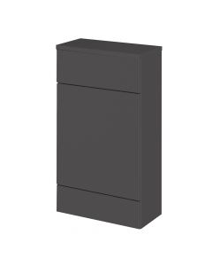 Hudson Reed Fusion 864mm x 500mm Compact WC Unit & Top - Gloss Grey