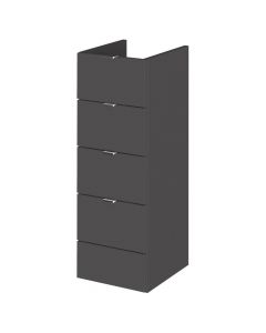 Hudson Reed Fusion 300mm Fitted Drawer Unit - Gloss Grey 