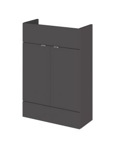 Hudson Reed Fusion Slimline 600mm Fitted Vanity Unit - Gloss Grey