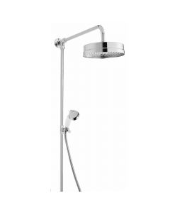 Hudson Reed Luxury Shower Riser Kit with Fixed Shower Head & Handset - Chrome

