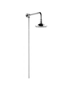 Hudson Reed Traditional Rigid Riser Kit with Fixed Shower Head - Chrome