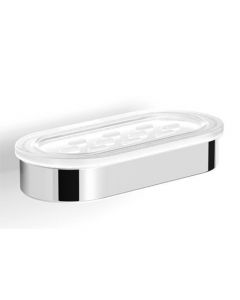 Logan Scott Kairi Oval Glass Soap Dish - Chrome
