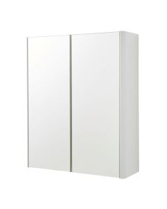 Kartell Arc 500mm 2 Door Mirrored Cabinet - Gloss White