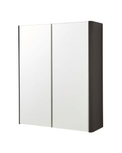 Kartell Arc 500mm 2 Door Mirrored Cabinet - Matt Graphite