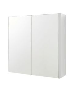 Kartell Arc 600mm 2 Door Mirrored Cabinet - Gloss White