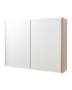 Kartell Arc 800mm 2 Door Mirrored Cabinet - Matt Cashmere