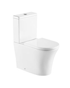 Kartell Kameo Rimless Fully Shrouded Close Coupled Toilet & Soft Close Seat - White