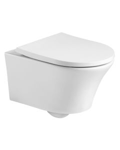 Kartell Kameo Rimless Wall Hung Toilet & Soft Close Seat - White