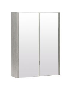 Kartell Purity 500mm 2 Door Mirrored Cabinet - Silver Oak