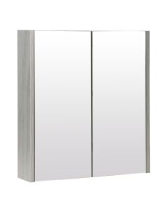 Kartell Purity 600mm 2 Door Mirrored Cabinet - Silver Oak