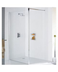 Lakes Classic Silver 8mm Wetroom Shower Screen 700mm x 1900mm High + 85mm