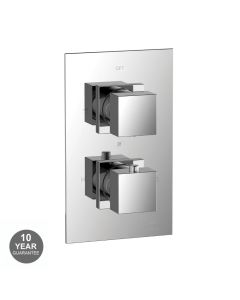 Noveua Mayfair Square Twin Concealed Shower Valve Chrome