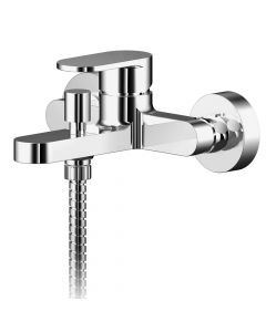 Nuie Binsey Wall Mounted Bath Shower Mixer with Kit - Chrome