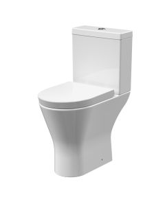 Nuie Freya Comfort Height Rimless Close Coupled Toilet With Soft Close Seat