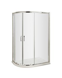 Nuie Pacific 900mm x 760mm Offset Quadrant Enclosure - Rounded Handle