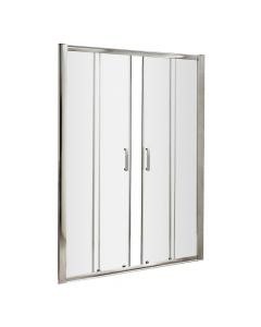 Nuie Pacific 1600mm Double Sliding Shower Door - Rounded Handle