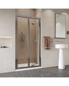 Roman Haven Framed Bi Fold Shower Door 900mm - Chrome