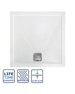 Serene Prism Anti-Slip Ultra-Slim Square Shower Tray 800mm x 800mm