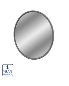 Serene Victoria 550 x 550mm Round Mirror - Grey Ash