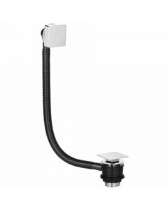 Push Button Bath Waste with Overflow & Square Plug