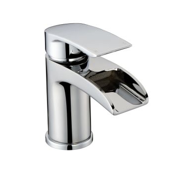 Swirl Mini Mono Basin Mixer with Push Button Waste