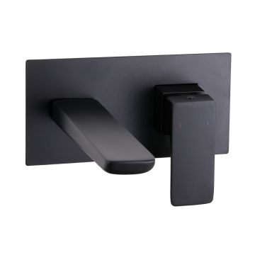 Darwin Wall Mounted Bath Filler - Matt Black