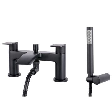 Pixley Bath Shower Mixer & Kit - Matt Black