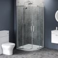 900mm x 900mm Double Door Quadrant Shower Enclosure and Shower Tray (Includes Free Shower Tray Waste)