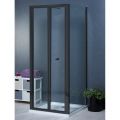 Aqua i 3 Sided Shower Enclosure - 760mm Bifold Door and 900mm Side Panels - Matt Black