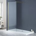 Emporia 8 Brushed Brass Walk-In Wetroom 2000mm High - Multiple Sizes & Variations Available
