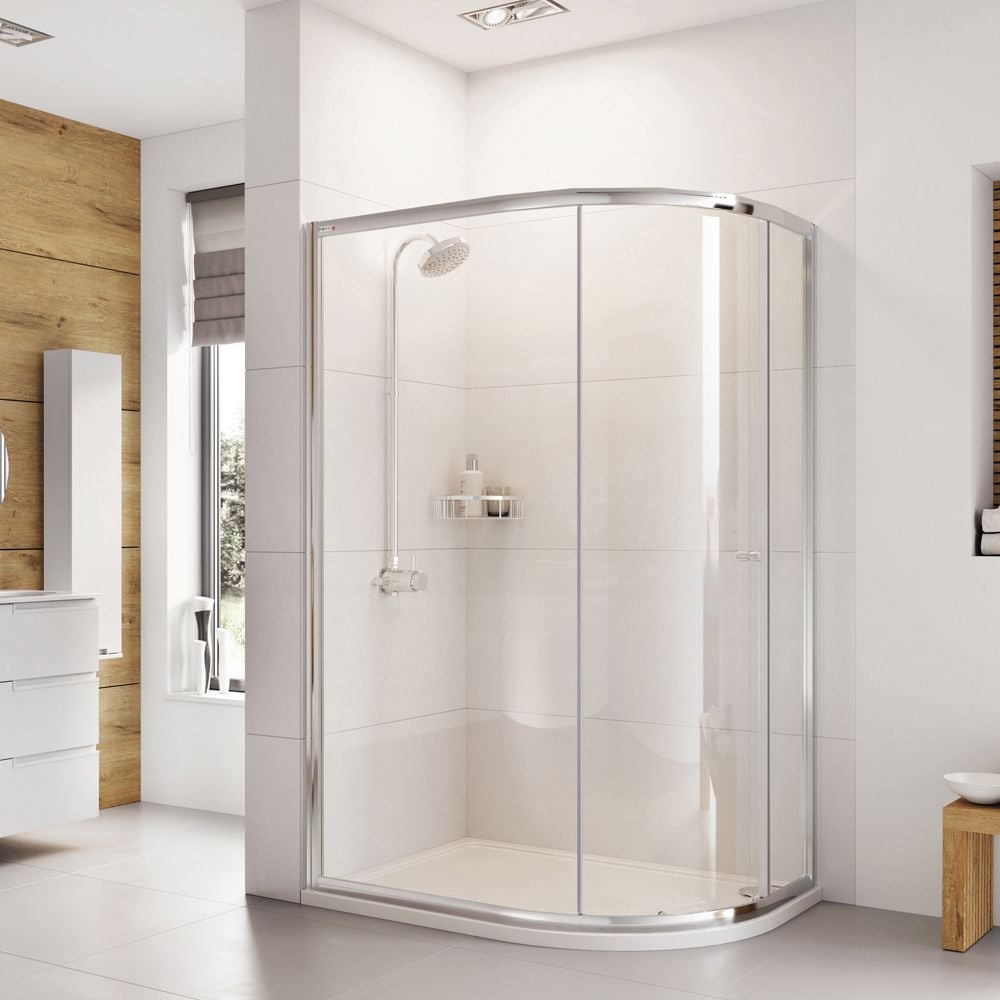Roman Haven6 Single Door Offset Quadrant Shower Enclosure 900mm x