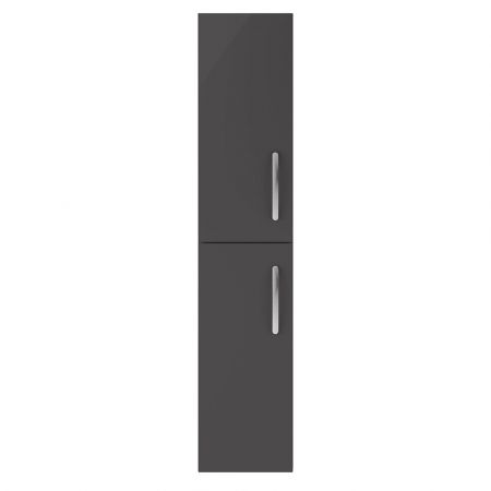 Nuie Athena 300mm 2 Door Tall Unit - Gloss Grey