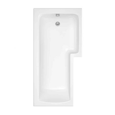 TrojanCast Solarna 1700mm x 850mm L Shaped Shower Bath - Right Hand